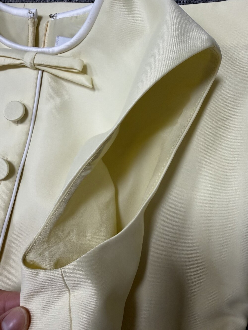 Self PortraitYellow Taffeta Bow Mini Dress - Picture 14 of 16